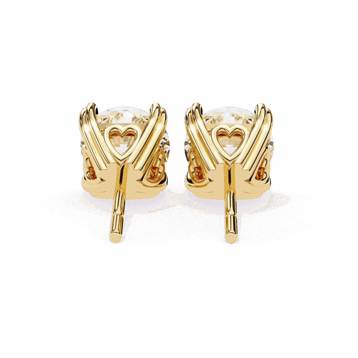 2.5 Carat Modern Round Solitaire Hoop Earrings  Image 11