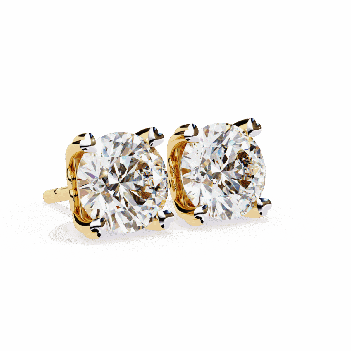 2.5 Carat Modern Round Solitaire Hoop Earrings  Image 12