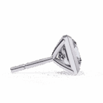 1.75 Carat Princess Solitaire Diamond Earrings - Image 2