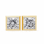1.75 Carat Princess Solitaire Diamond Earrings - Image 8