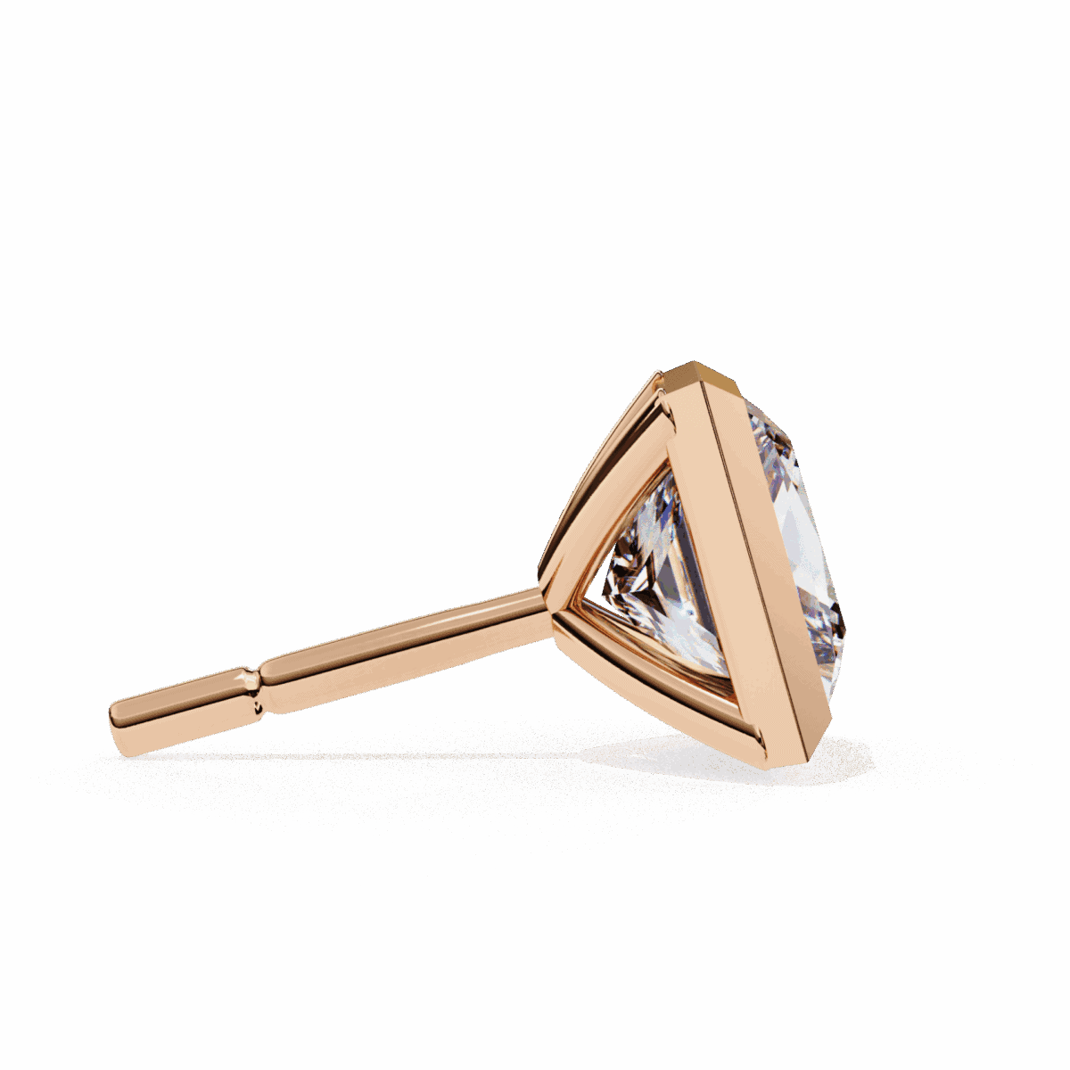 1.75 Carat Princess Solitaire Diamond Earrings  Image 16