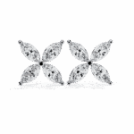 0.9 Carat Marquise Diamond Cluster Stud Earrings