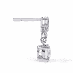 1.25 Carat Radiant Marquise & Pear Diamond Dangle Earrings - Image 2