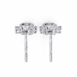 1.25 Carat Radiant Marquise & Pear Diamond Dangle Earrings - Image 4