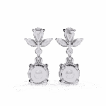 1.25 Carat Radiant Marquise & Pear Diamond Dangle Earrings - Image 5