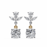 1.25 Carat Radiant Marquise & Pear Diamond Dangle Earrings - Image 8