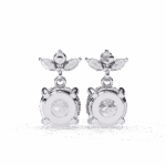 2 Carat Grace Marquise & Round Diamond Dangle Earrings - Image 5