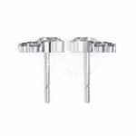 0.5 Carat Marquise and Round Diamond Cluster Stud Earrings - Image 3