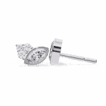 0.5 Carat Marquise and Round Diamond Cluster Stud Earrings - Image 6