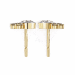 0.5 Carat Marquise and Round Diamond Cluster Stud Earrings - Image 8