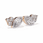 0.5 Carat Marquise and Round Diamond Cluster Stud Earrings - Image 15