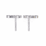 0.4 Carat Elegant Marquise and Round Diamond Stud Earrings - Image 3