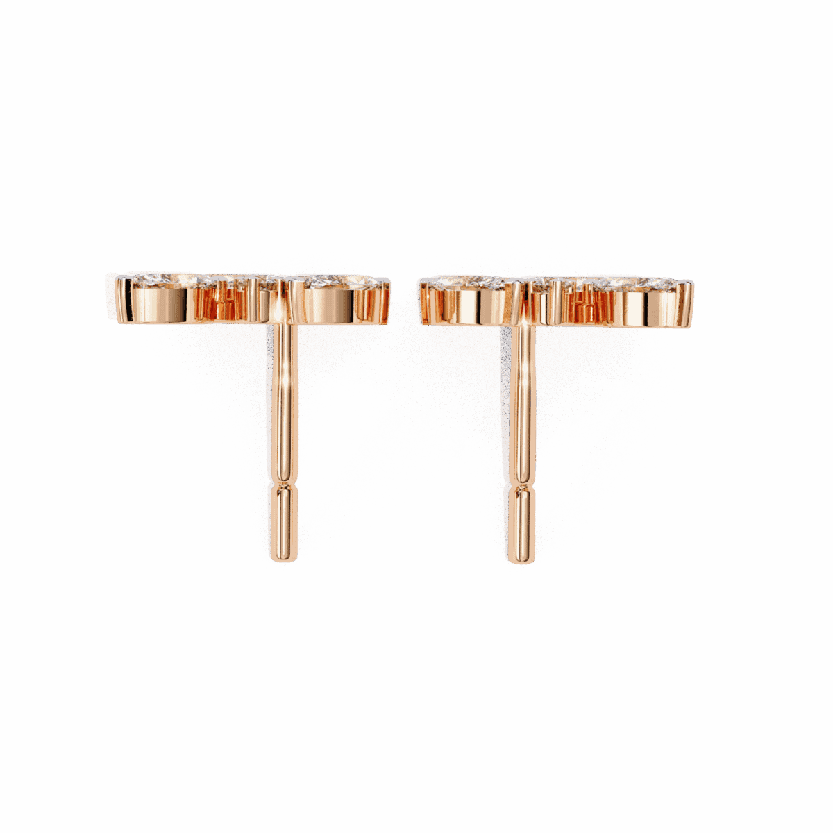 0.4 Carat Elegant Marquise and Round Diamond Stud Earrings  Image 13