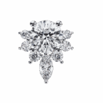 0.7 Carat Multi-Stone Marquise and Round Diamond Stud Earrings - Image 3