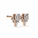 0.7 Carat Multi-Stone Marquise and Round Diamond Stud Earrings - Image 16