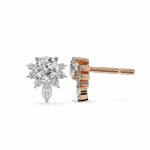 0.7 Carat Multi-Stone Marquise and Round Diamond Stud Earrings - Image 17