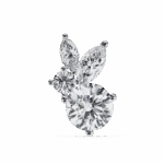 1.5 Carat Alternating Marquise and Round Diamond Stud Earrings - Image 3