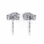 1.5 Carat Alternating Marquise and Round Diamond Stud Earrings - Image 4