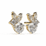 1.5 Carat Alternating Marquise and Round Diamond Stud Earrings - Image 11