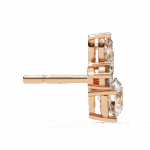 1.5 Carat Alternating Marquise and Round Diamond Stud Earrings - Image 13