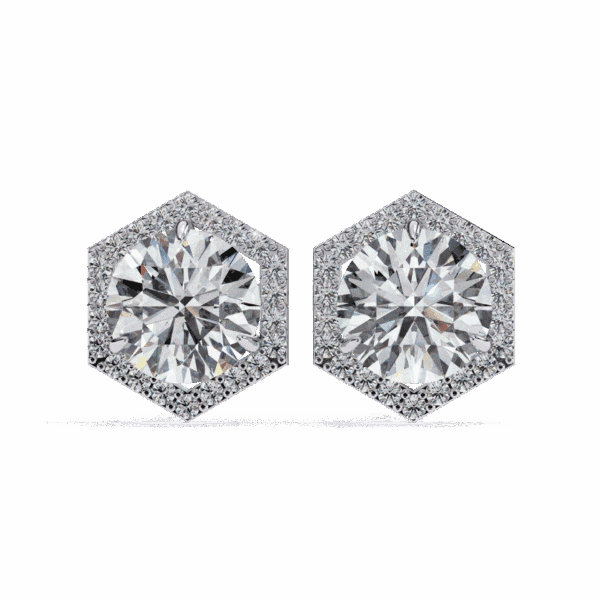 2 Carat Signature Round Diamond Stud Earrings
