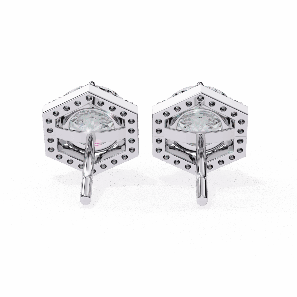 2 Carat Signature Round Diamond Stud Earrings  Image 5