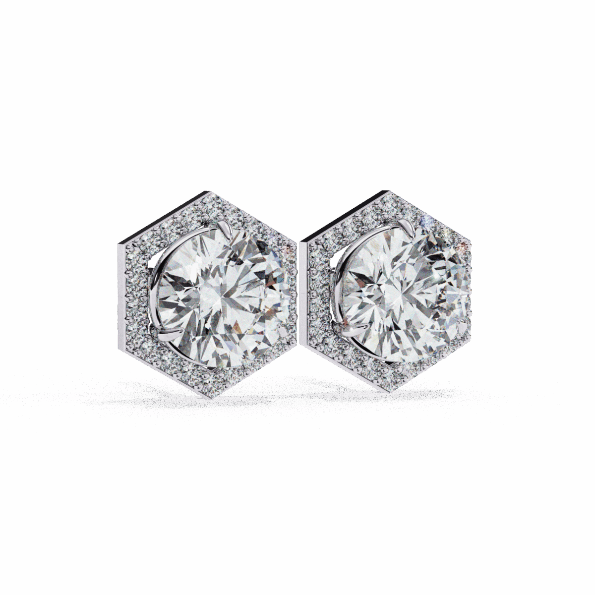 2 Carat Signature Round Diamond Stud Earrings  Image 6