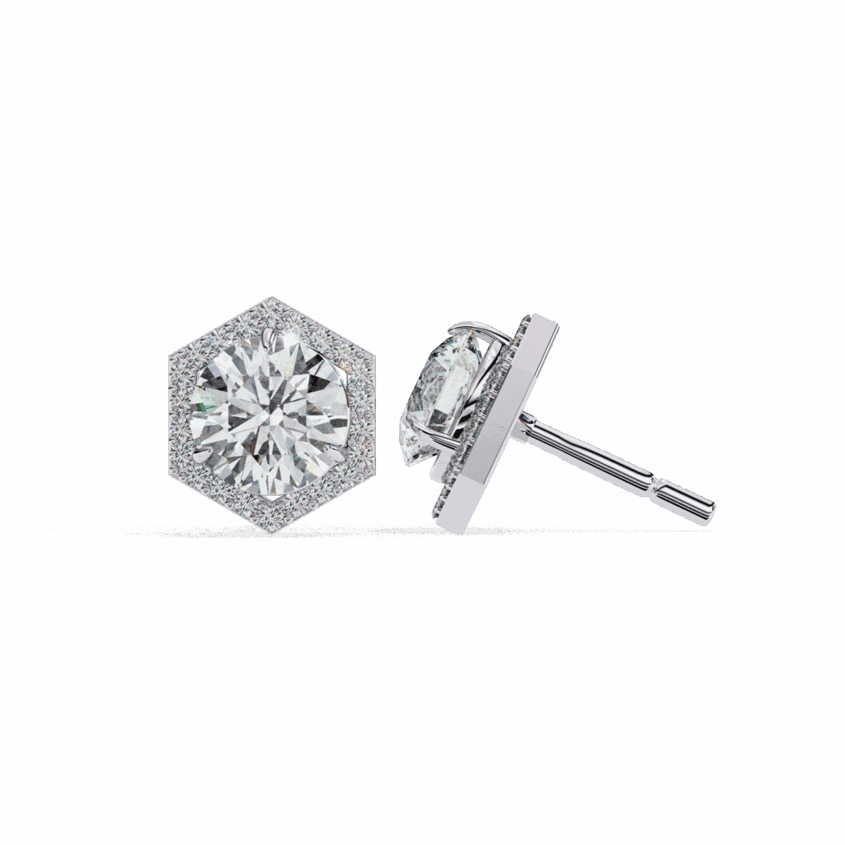 2 Carat Signature Round Diamond Stud Earrings  Image 7