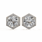 2 Carat Signature Round Diamond Stud Earrings - Image 8