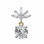 0.9 Carat Luminous Baguette & Round Diamond Drop Earrings - Image 10