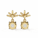 0.9 Carat Luminous Baguette & Round Diamond Drop Earrings - Image 12