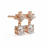 0.9 Carat Luminous Baguette & Round Diamond Drop Earrings - Image 20