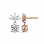 0.9 Carat Luminous Baguette & Round Diamond Drop Earrings - Image 21