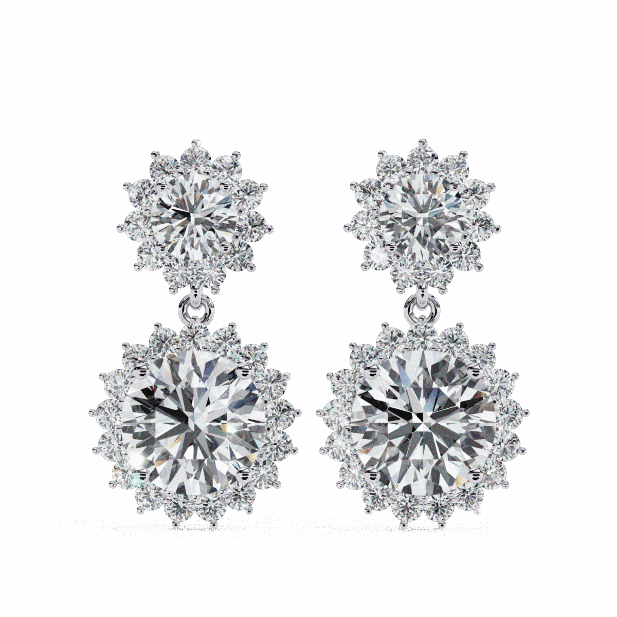 1.5 Carat Celeste Round Diamond Dangle Earrings  Image 1
