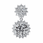 1.5 Carat Celeste Round Diamond Dangle Earrings - Image 3