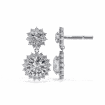 1.5 Carat Celeste Round Diamond Dangle Earrings - Image 7