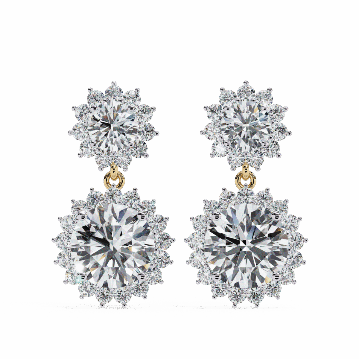 1.5 Carat Celeste Round Diamond Dangle Earrings  Image 8
