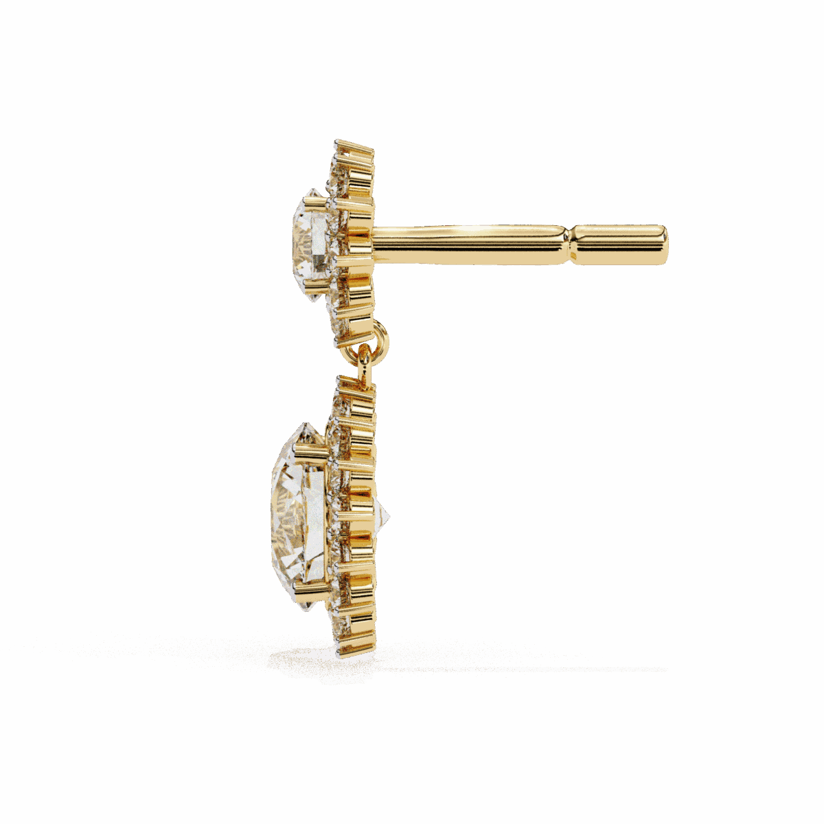 1.5 Carat Celeste Round Diamond Dangle Earrings  Image 9