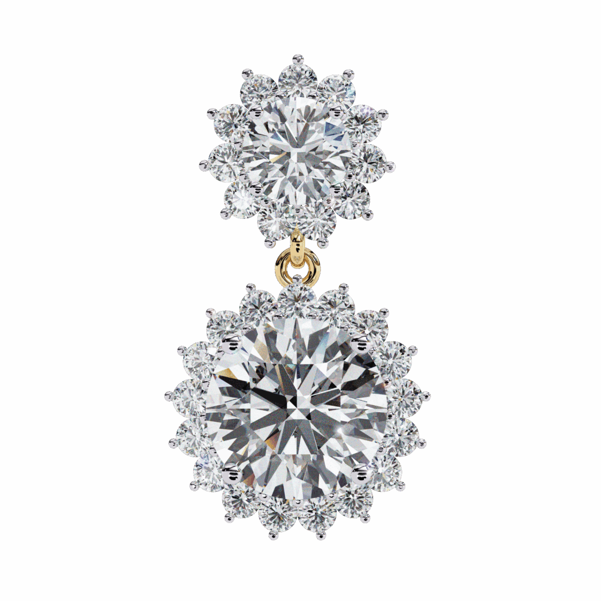 1.5 Carat Celeste Round Diamond Dangle Earrings  Image 10