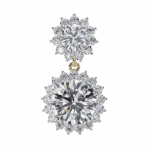 1.5 Carat Celeste Round Diamond Dangle Earrings - Image 10