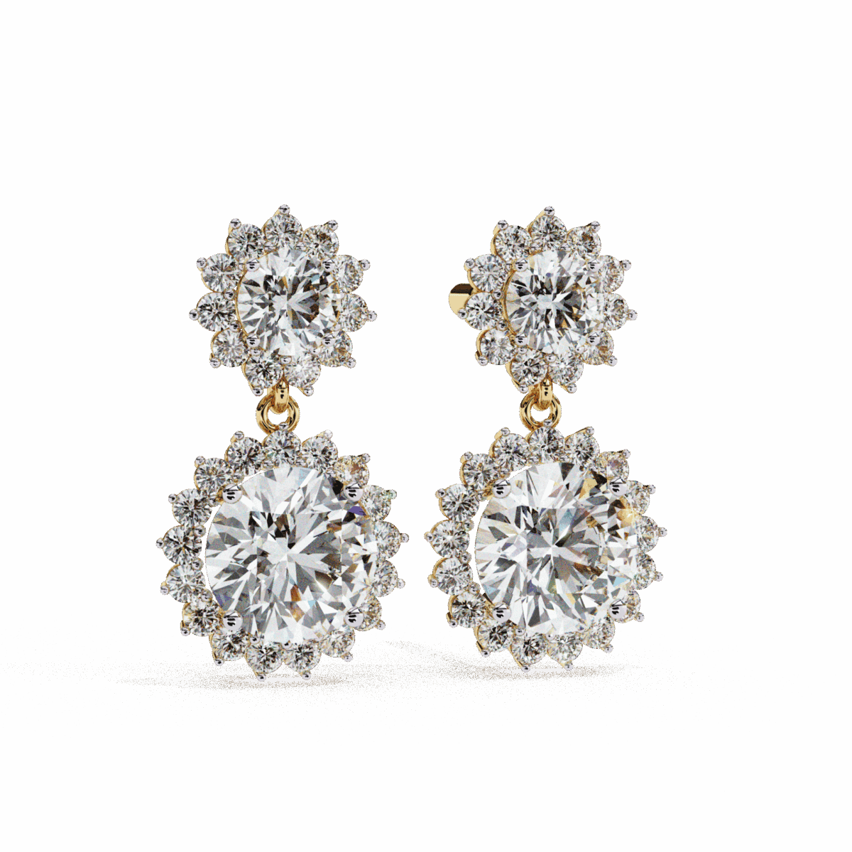 1.5 Carat Celeste Round Diamond Dangle Earrings  Image 13