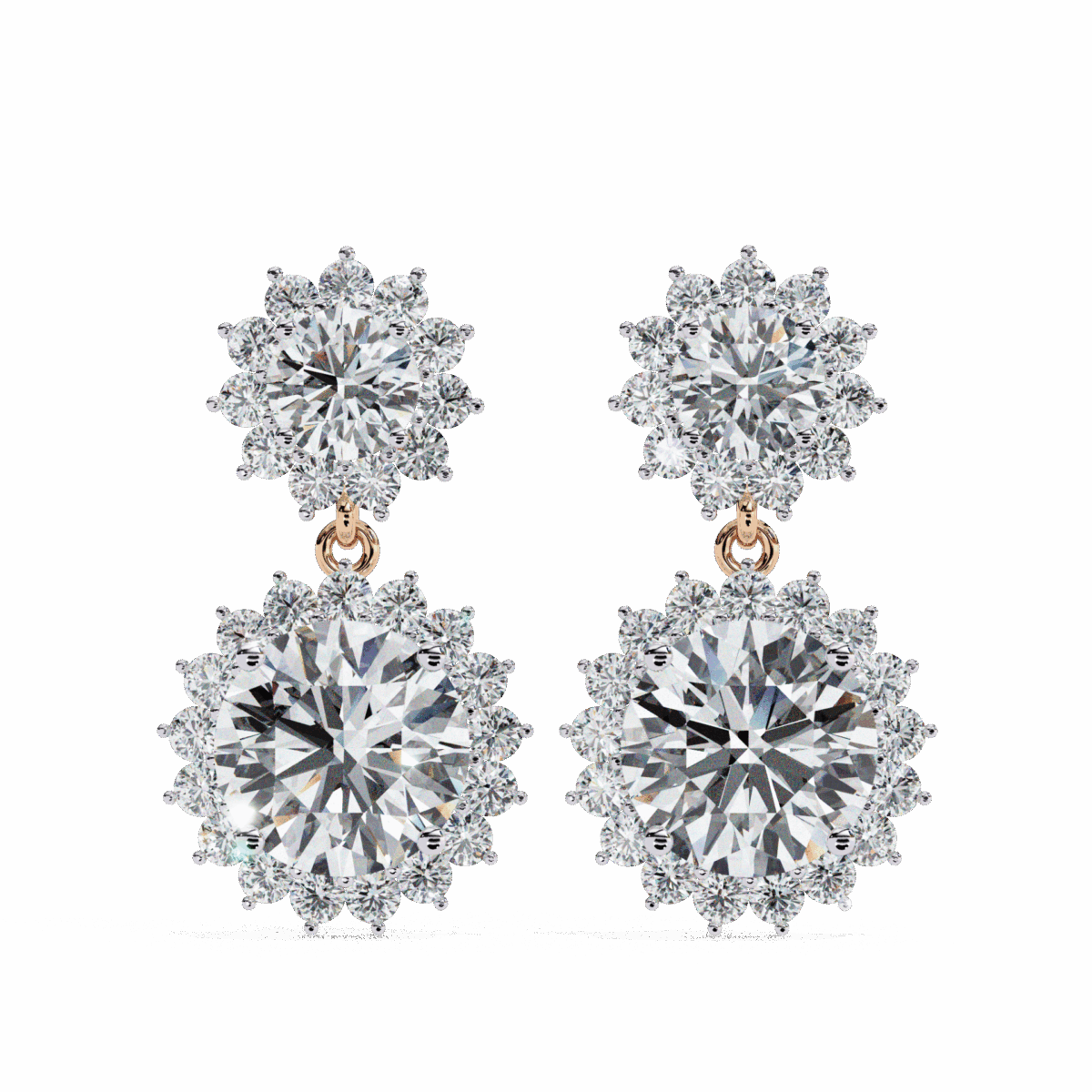 1.5 Carat Celeste Round Diamond Dangle Earrings  Image 15