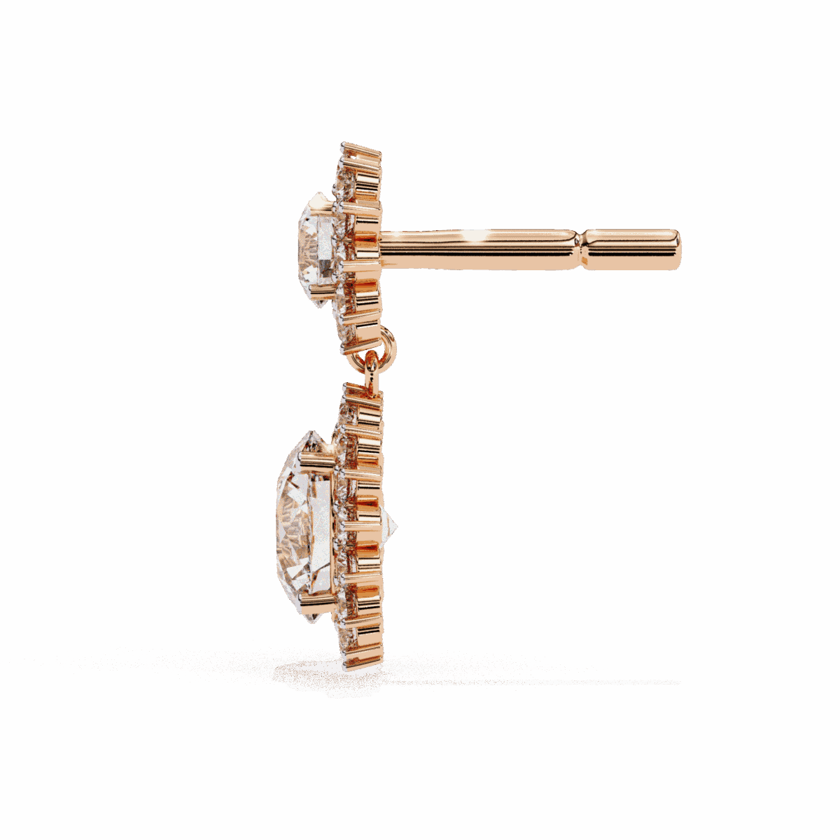 1.5 Carat Celeste Round Diamond Dangle Earrings  Image 16