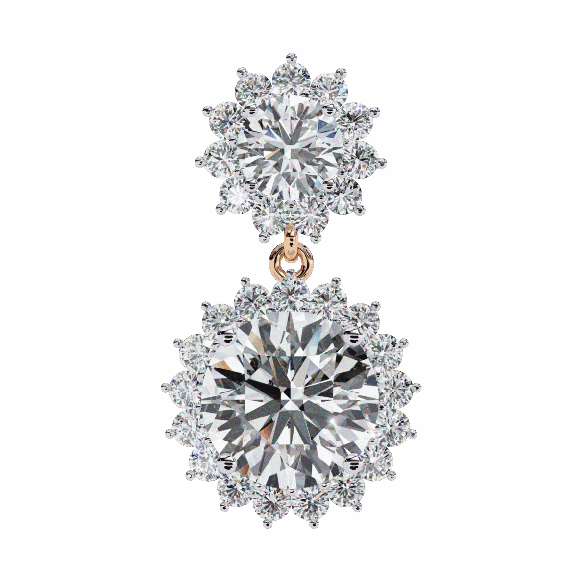 1.5 Carat Celeste Round Diamond Dangle Earrings  Image 17