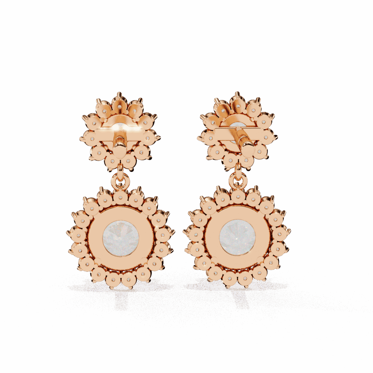 1.5 Carat Celeste Round Diamond Dangle Earrings  Image 19