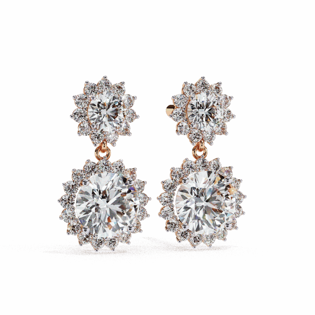 1.5 Carat Celeste Round Diamond Dangle Earrings  Image 20