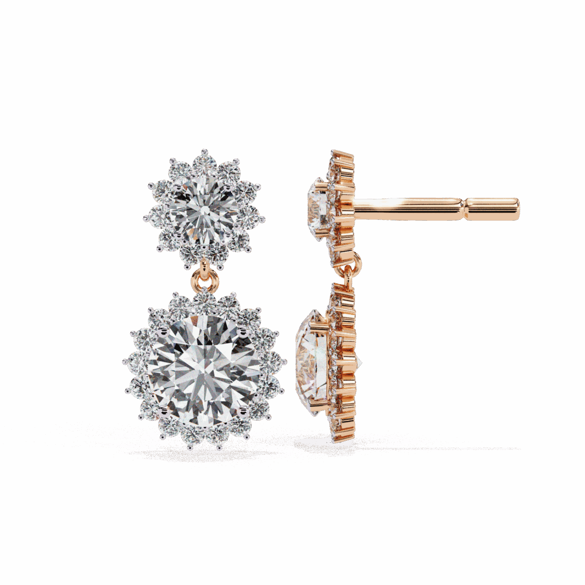 1.5 Carat Celeste Round Diamond Dangle Earrings  Image 21