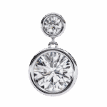 1.75 Carat Twin Round Diamond Drop Earrings - Image 3