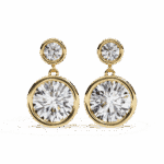 1.75 Carat Twin Round Diamond Drop Earrings - Image 8