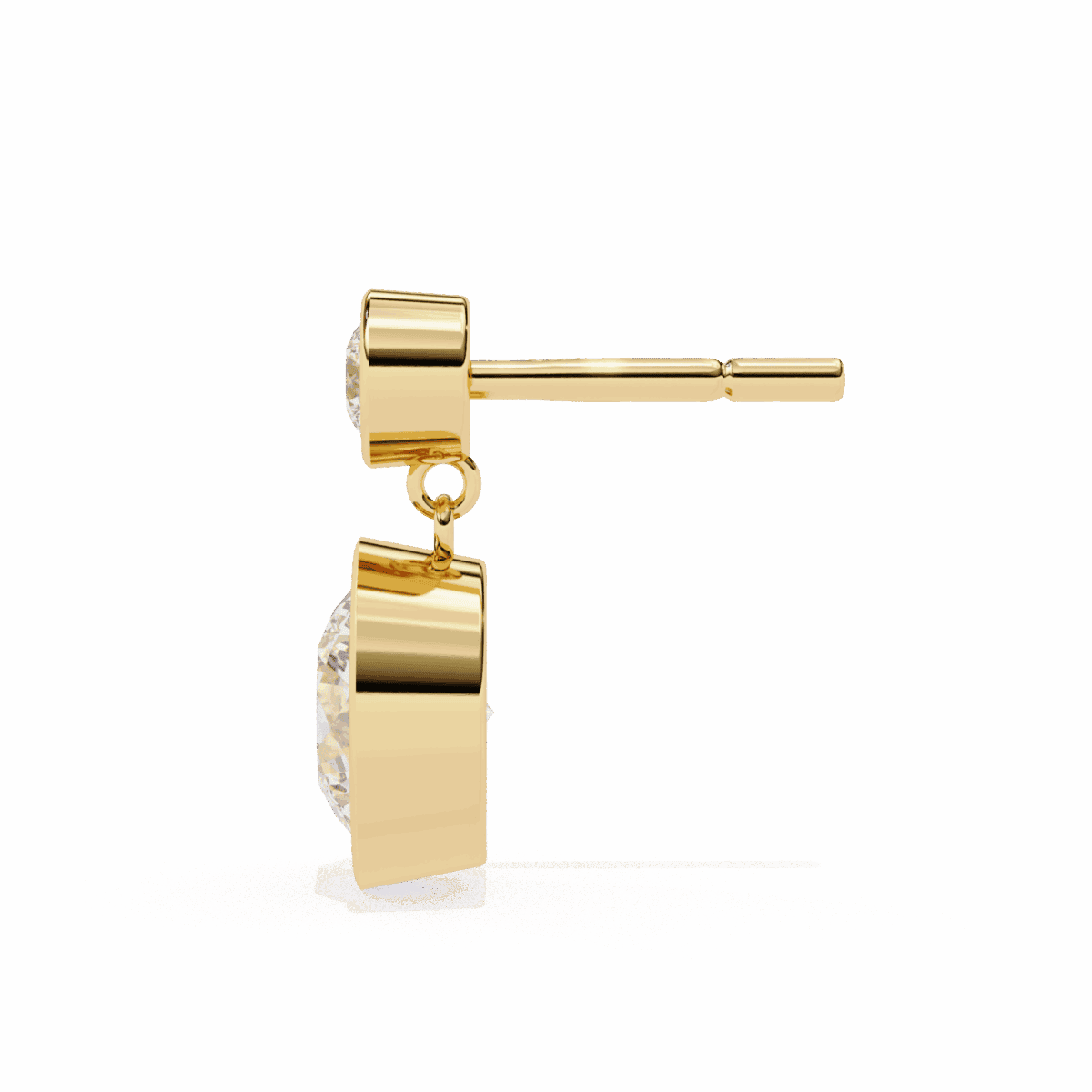 1.75 Carat Twin Round Diamond Drop Earrings  Image 9